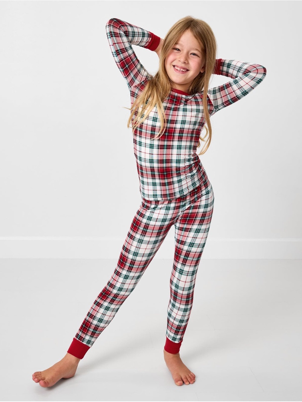 Little Sleepies Holly Plaid 2 Piece Pajama Set, Size 2T